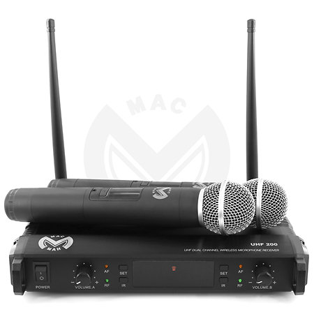 Pack UHF 200 M + Micro serre-tête (la paire) Mac Mah
