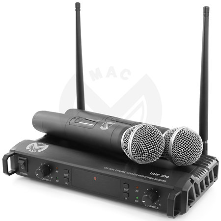 Pack UHF 200 M + Micro serre-tête (la paire) Mac Mah