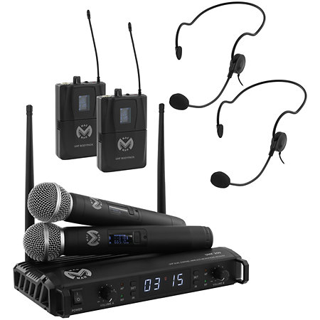 Pack UHF 200 M + Micro serre-tête (la paire) Mac Mah