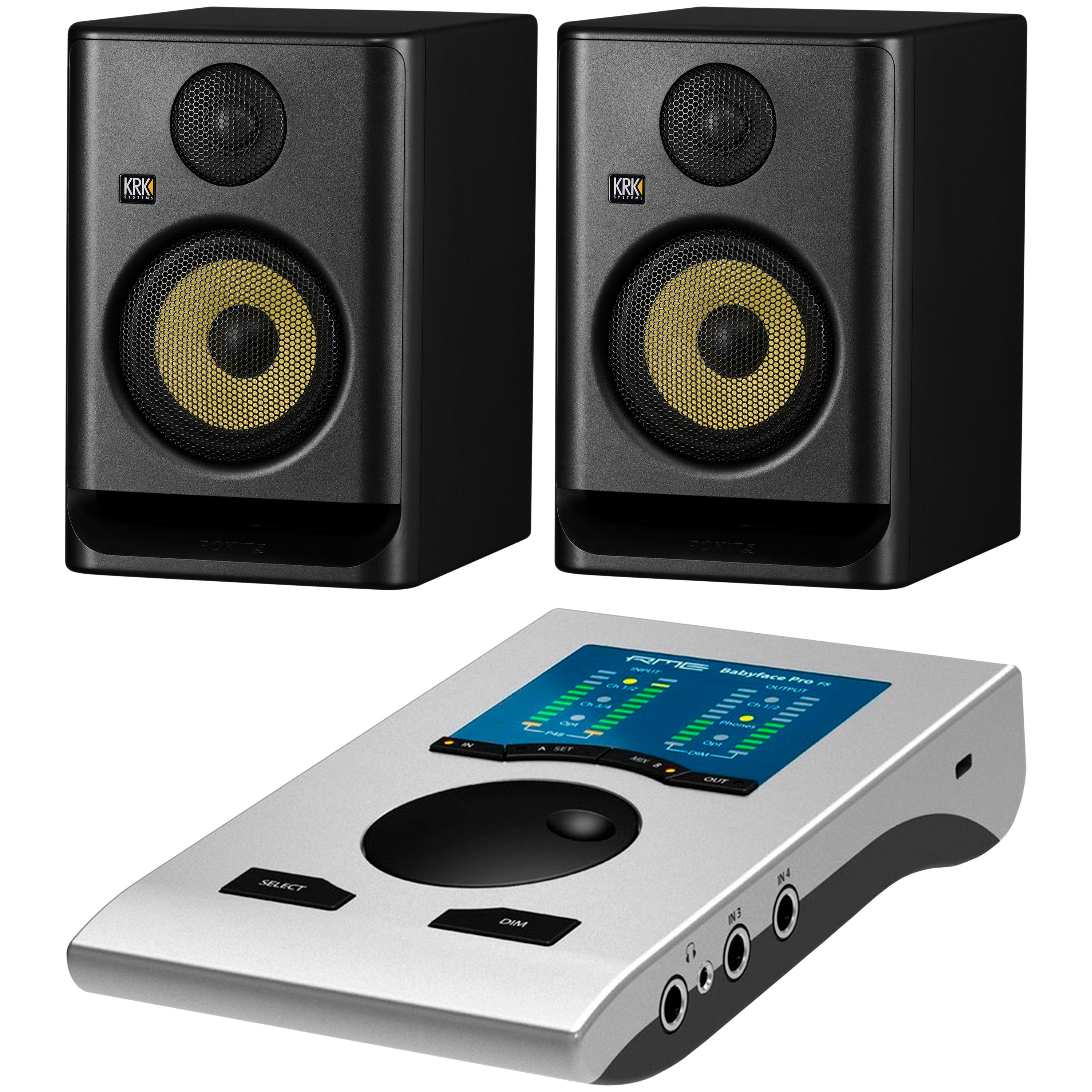 Rme Pack Babyface Pro FS + Enceinte Rokit RP5 G5 (la paire)