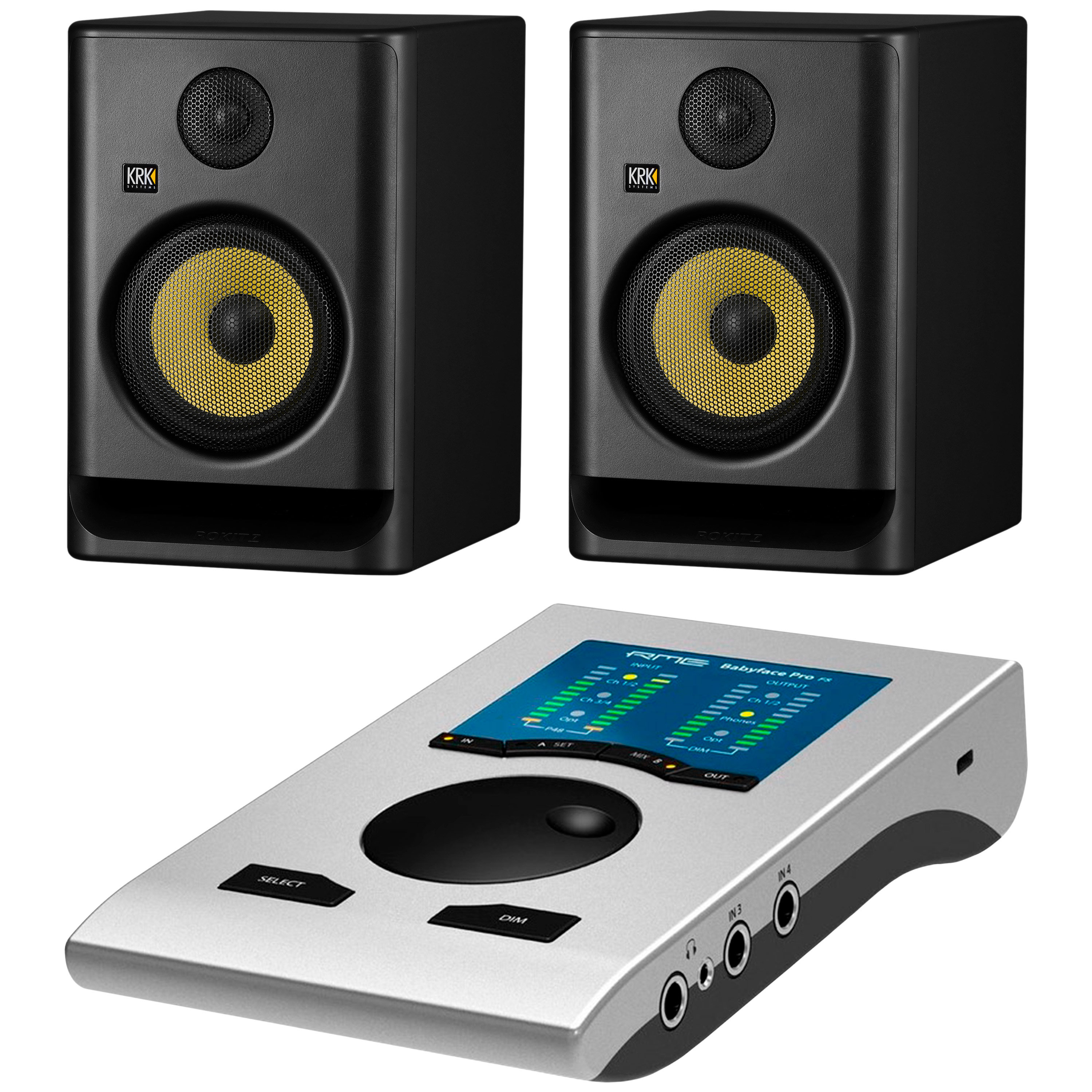 Rme Pack Babyface Pro FS + Enceinte Rokit RP7 G5 (la paire)