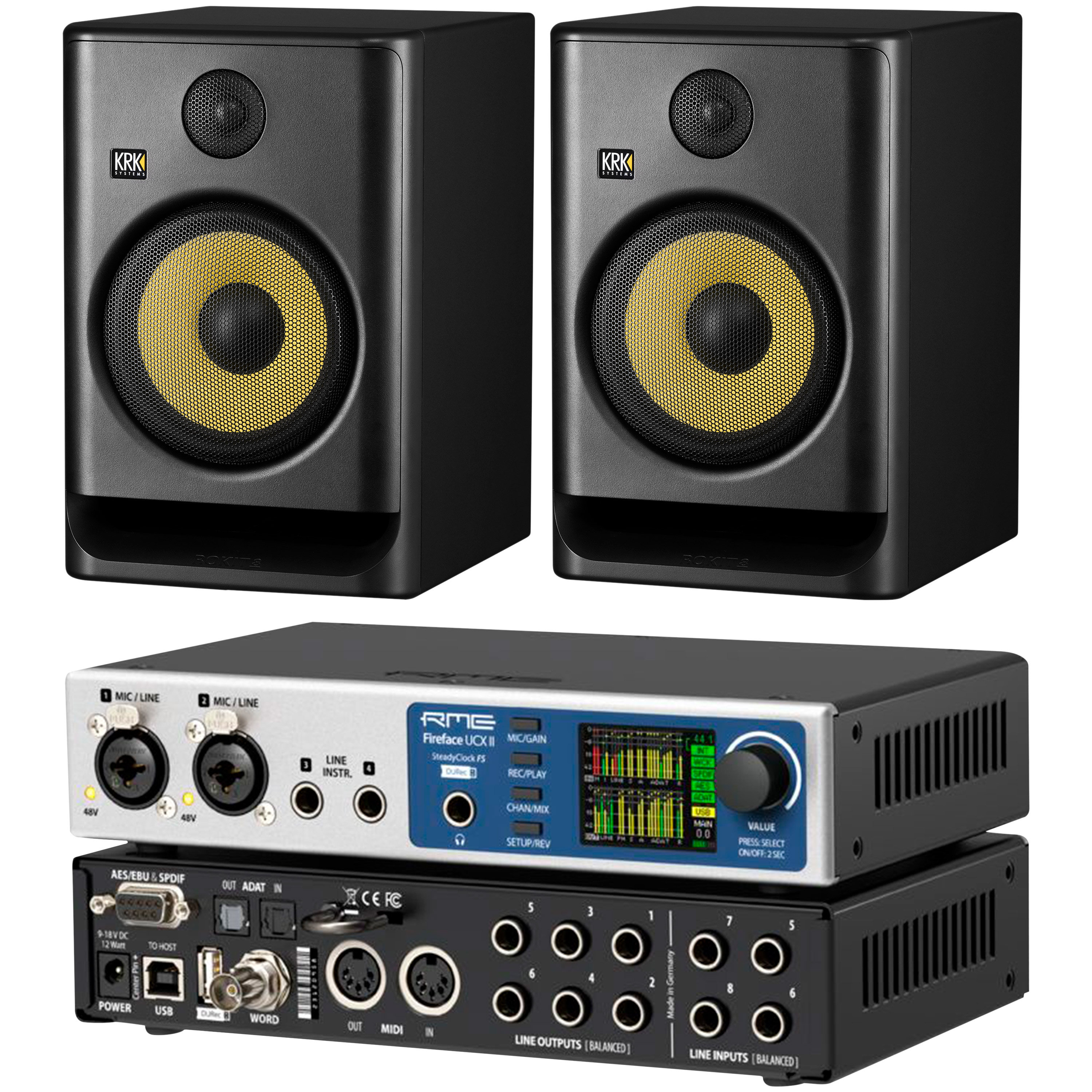 Rme Pack Fireface UCX II + Enceinte Rokit RP8 G5 (la paire)