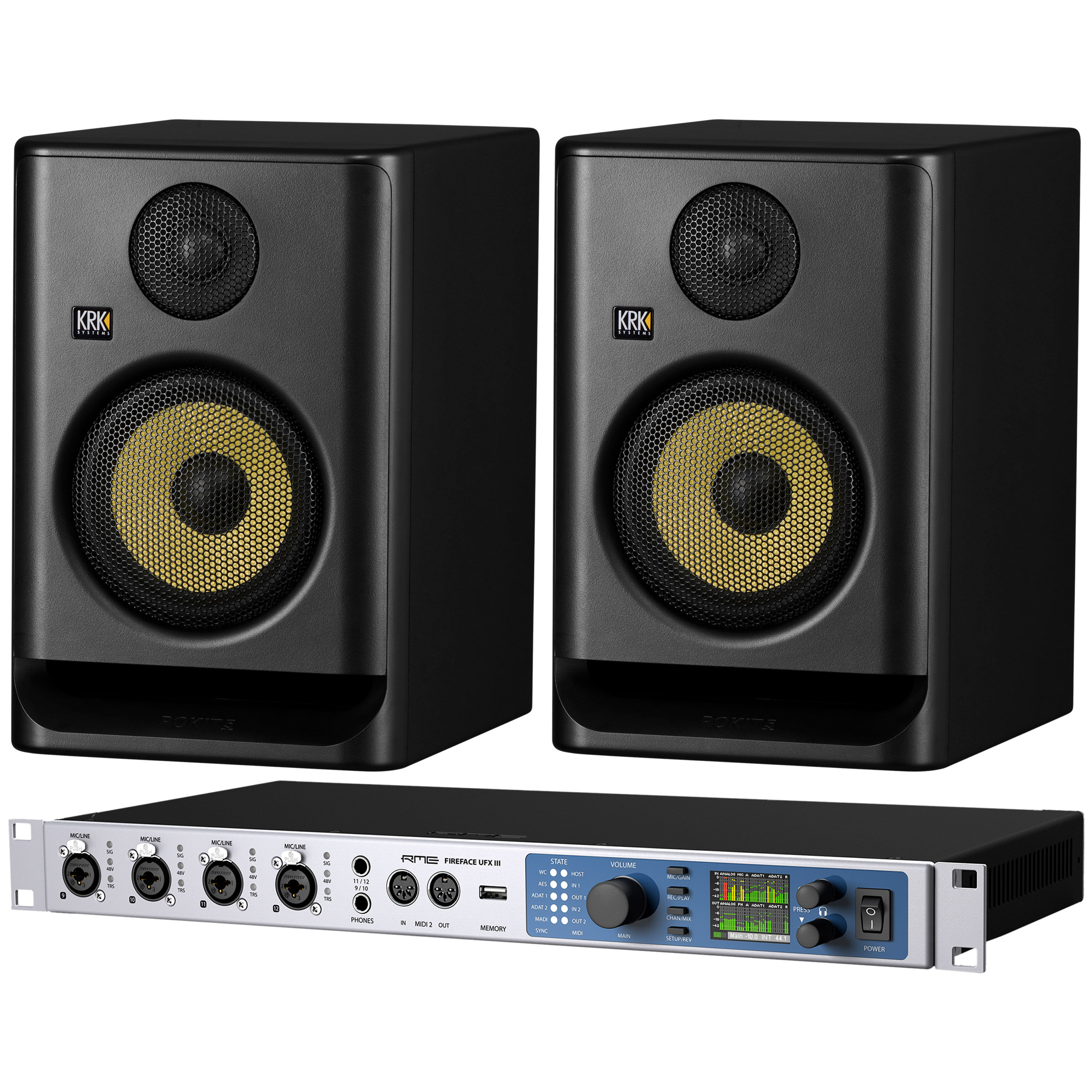 Rme Pack Fireface UFX III + Enceinte Rokit RP5 G5 (la paire)