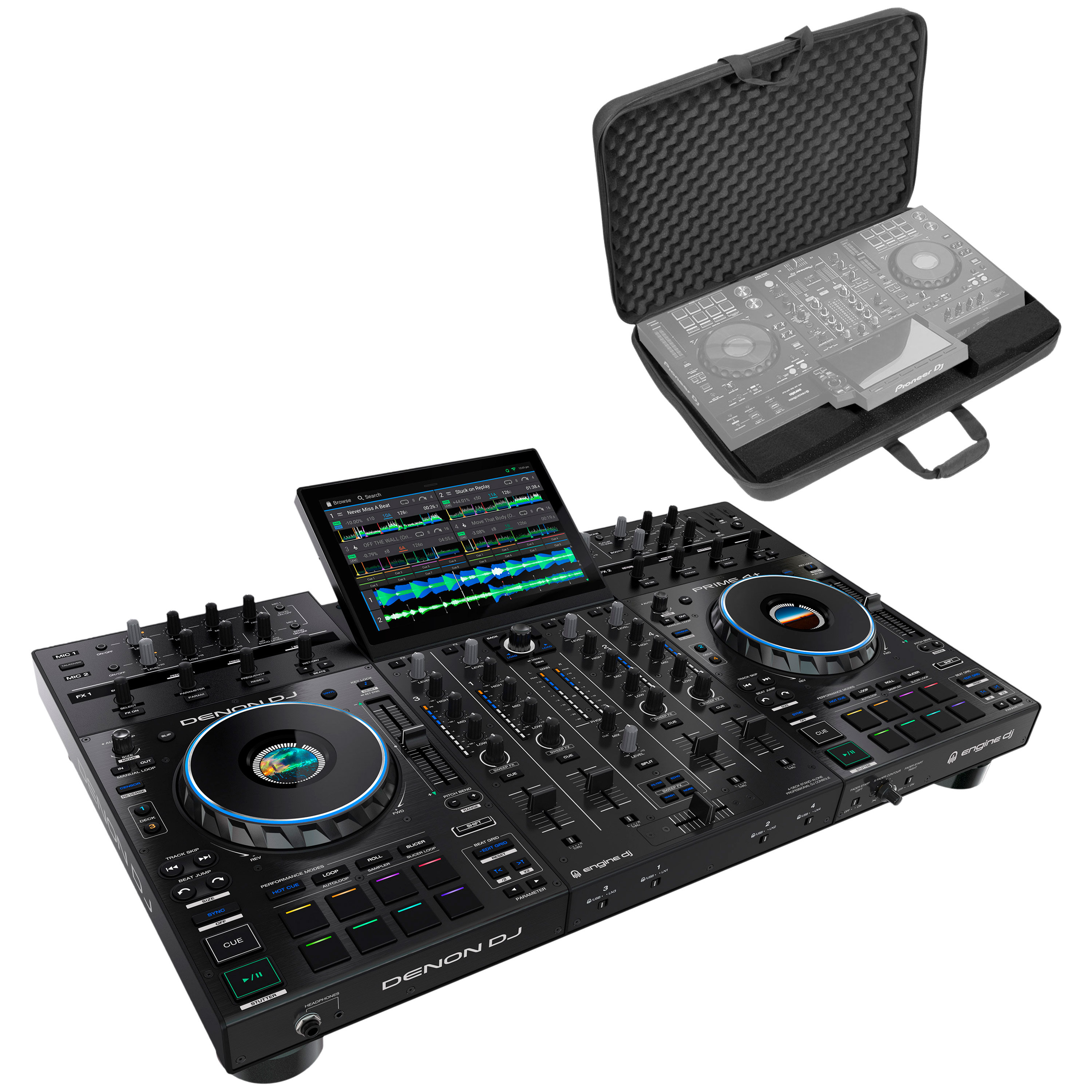 Denon DJ Pack Prime 4+ + Sac contrôleur DJ