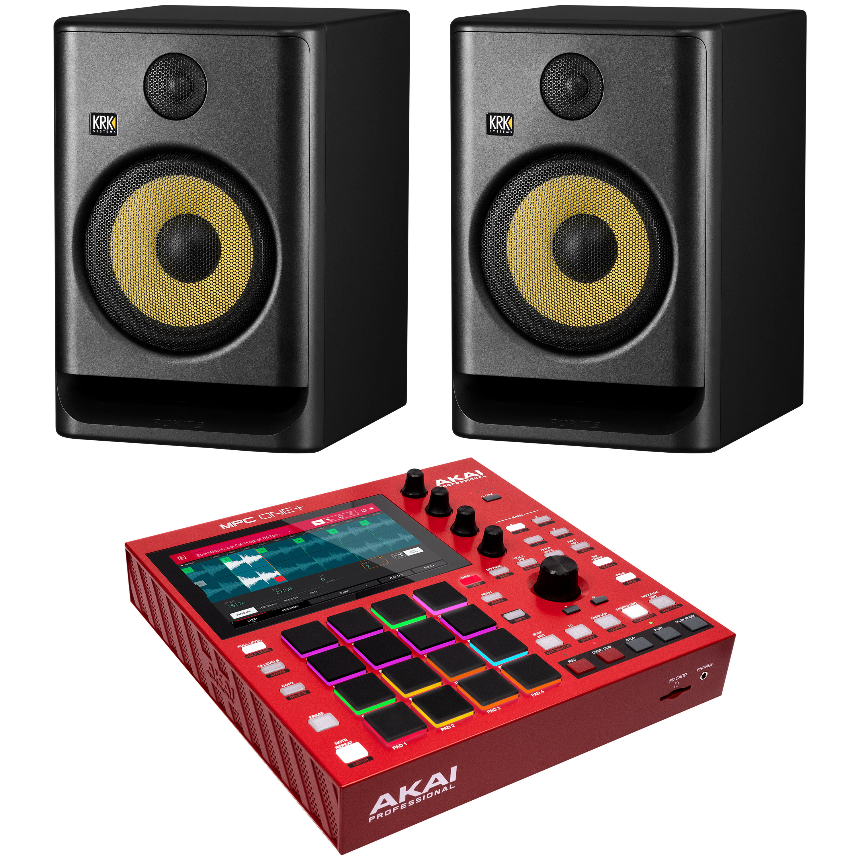 Akai Pack MPC One+ + Rokit RP8 G5 (la paire)