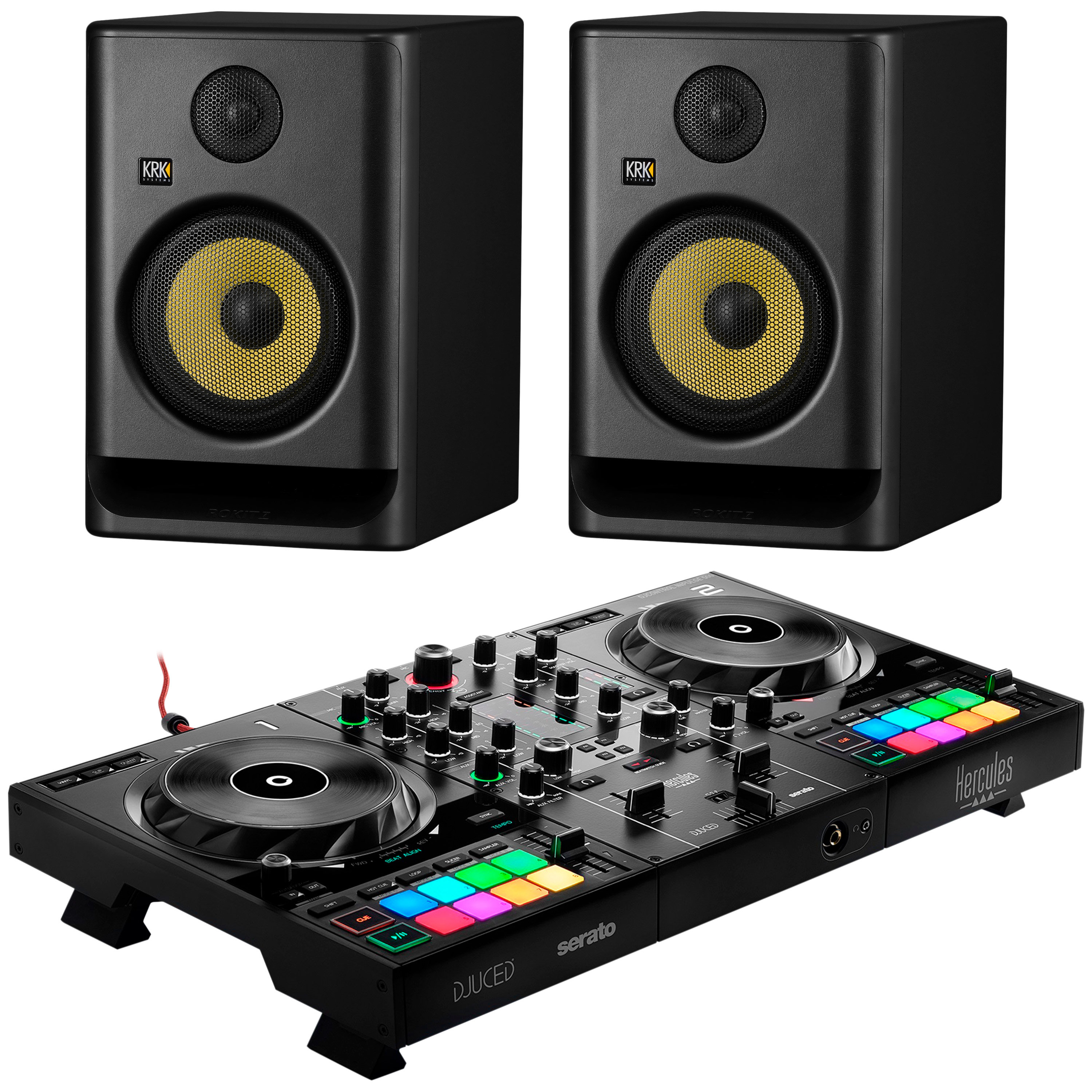 Hercules DJ Pack DJControl Inpulse 500 + Enceinte Rokit RP7 G5 (la paire)