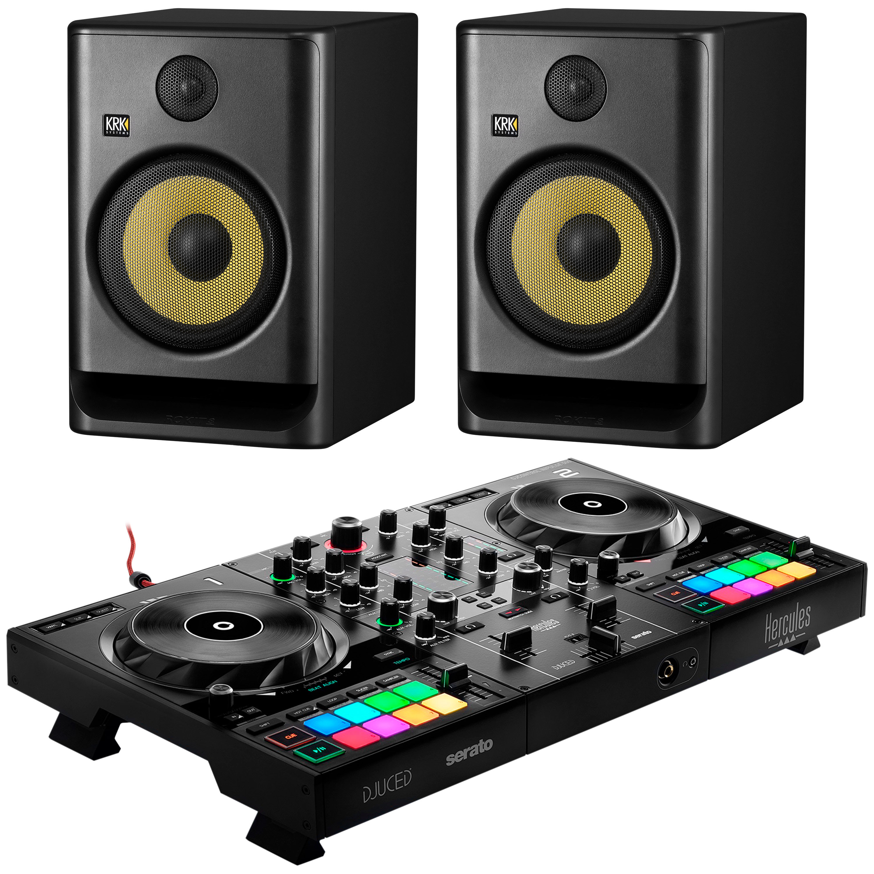 Hercules DJ Pack DJControl Inpulse 500 + Enceinte Rokit RP8 G5 (la paire)