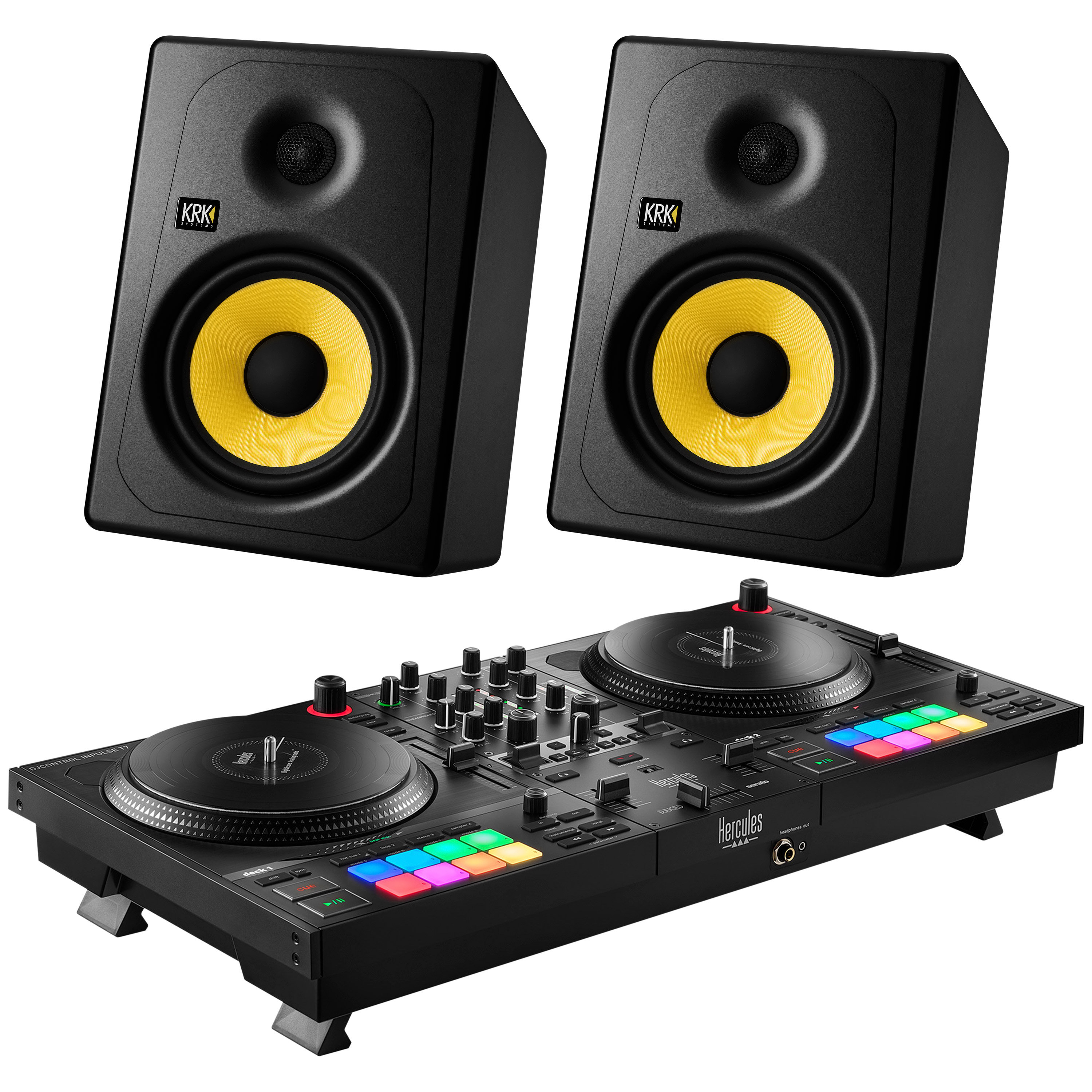 Hercules DJ Pack DJ Control Inpulse T7 + Kreate 8 (la paire)