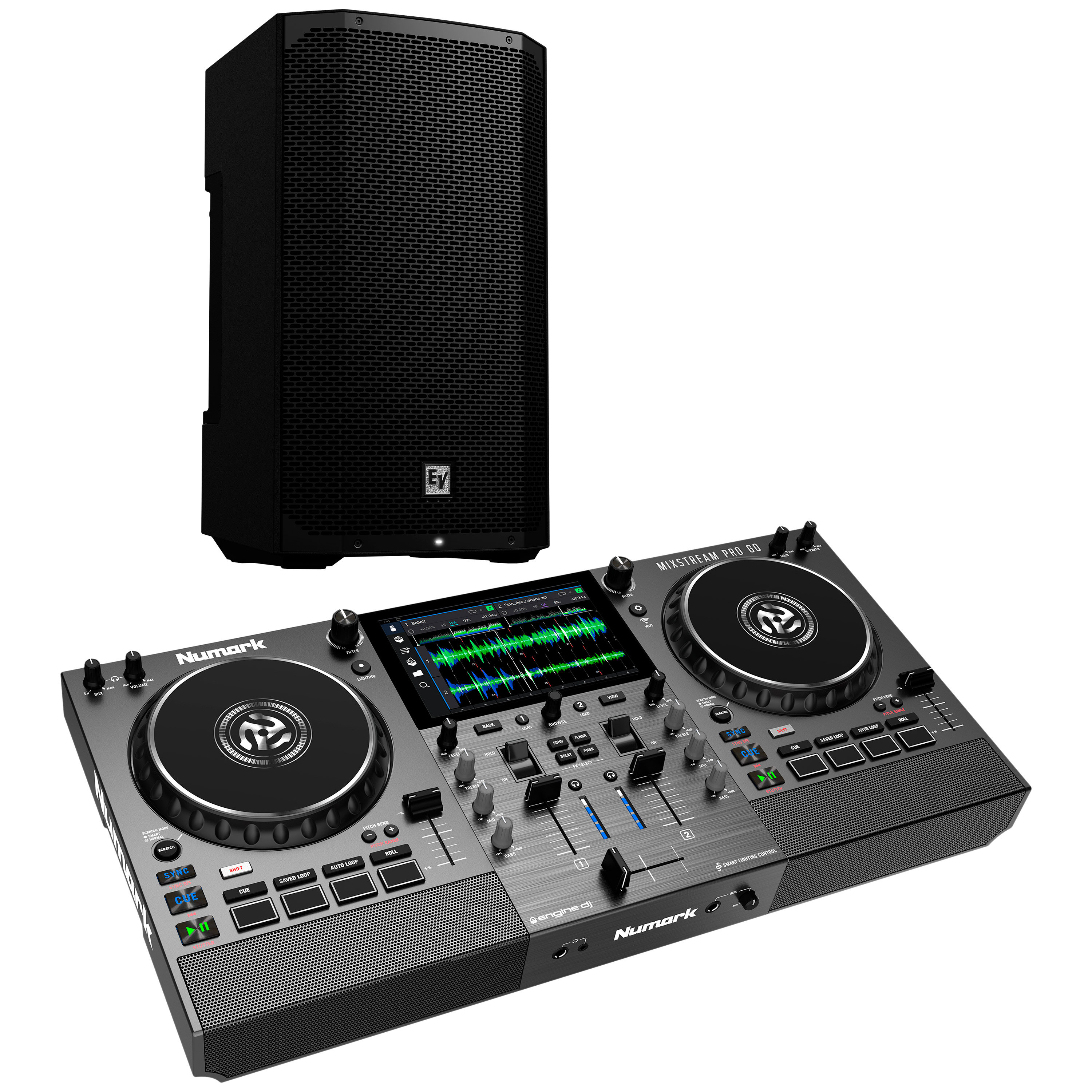 Numark Pack Mixstream Pro Go + Enceinte Everse 12