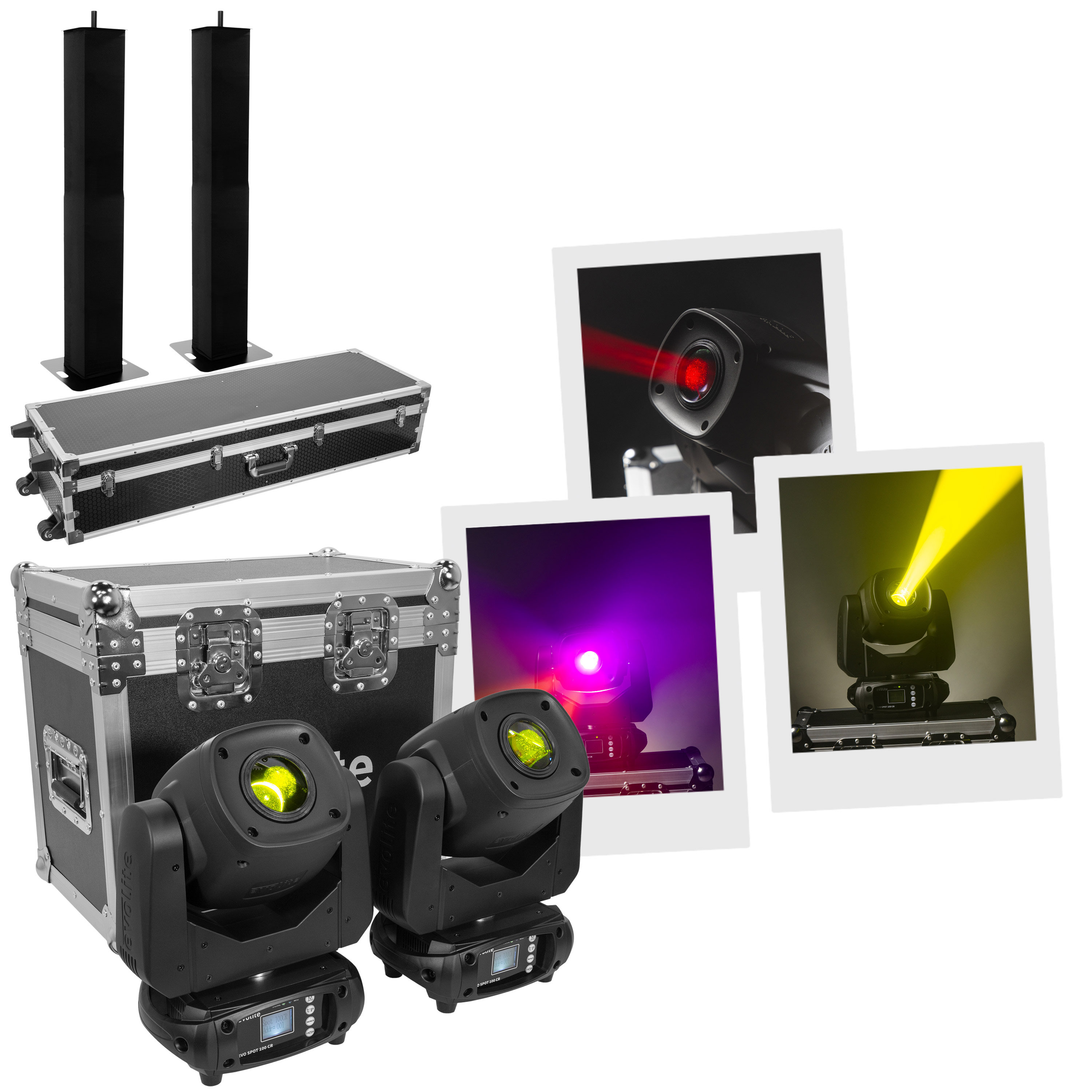 Evolite Evo Spot 100-CR Set + TOT 200-R Black Set
