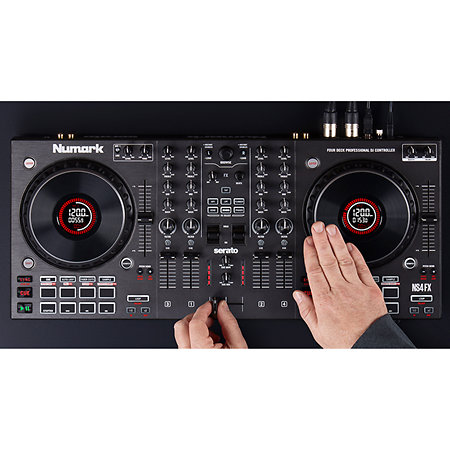 NS4FX + K-Max MK3 Large 3/4 Channel DJ Controller Backpack Numark