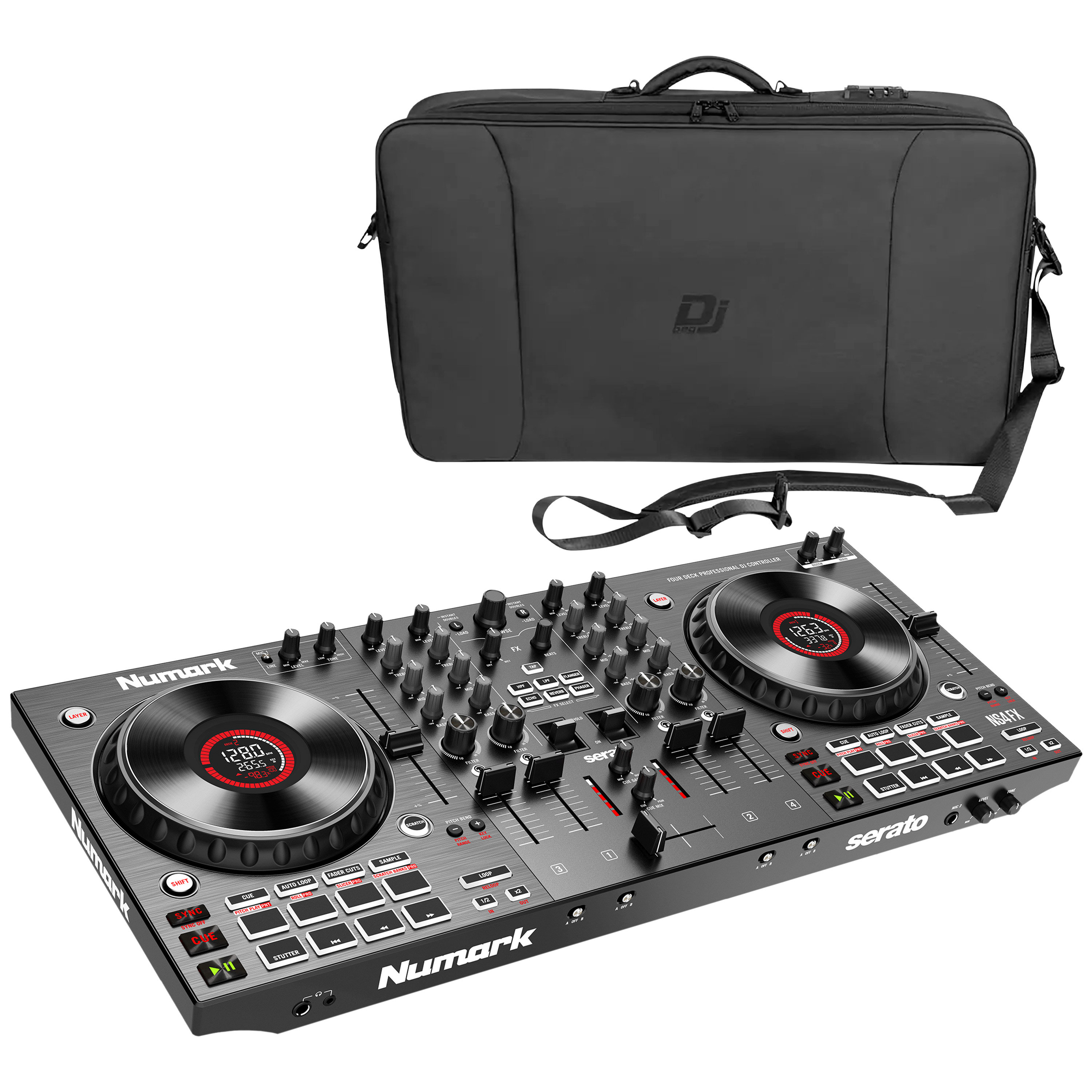 Numark NS4FX + Comfort Large Controller Bag