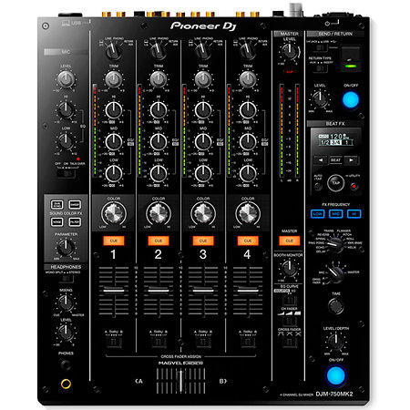 DJM 750 MK2 + Flight 12" Mixer CDJ Black Pioneer DJ