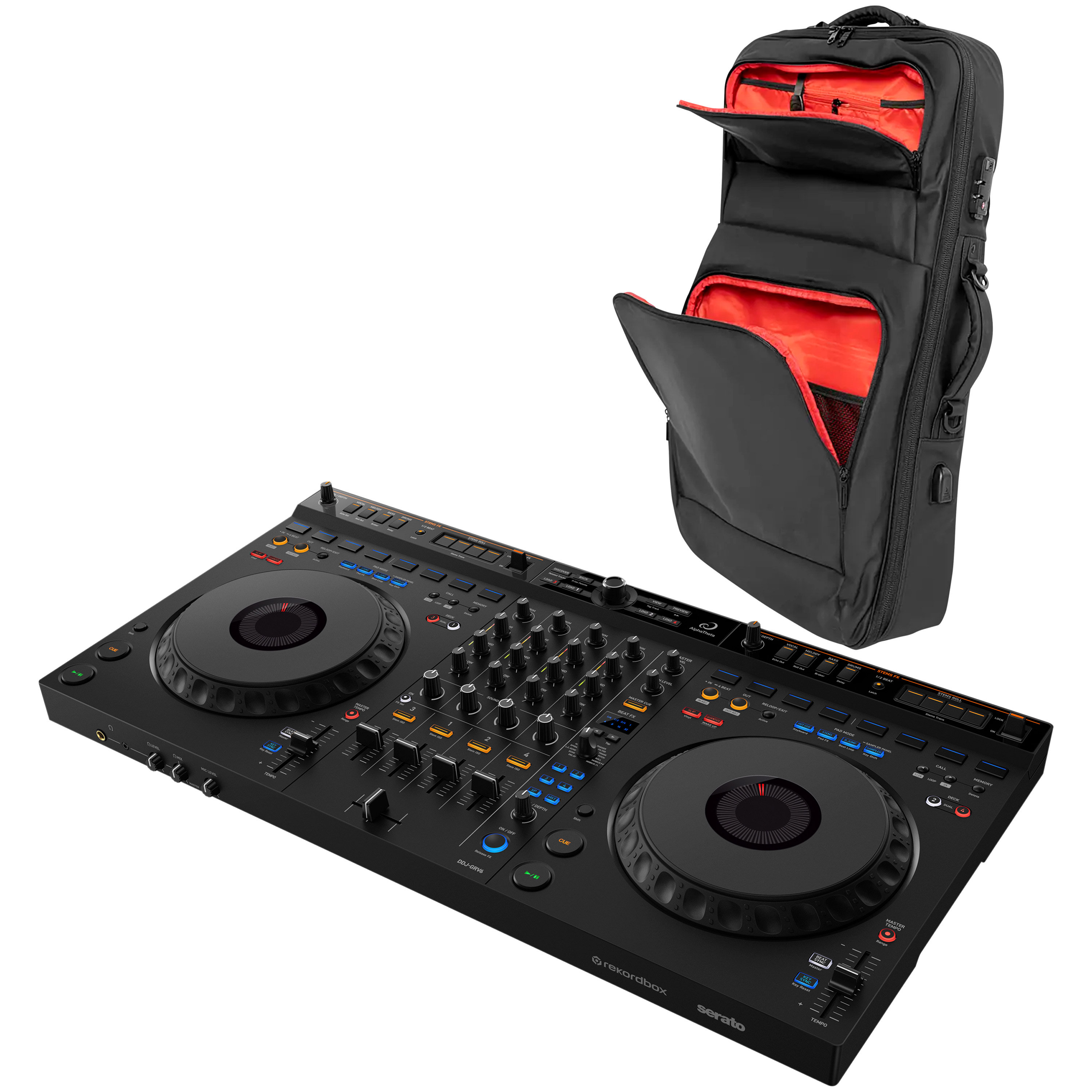 Pioneer DJ DDJ-GRV6 + K-Max MK3 Backpack