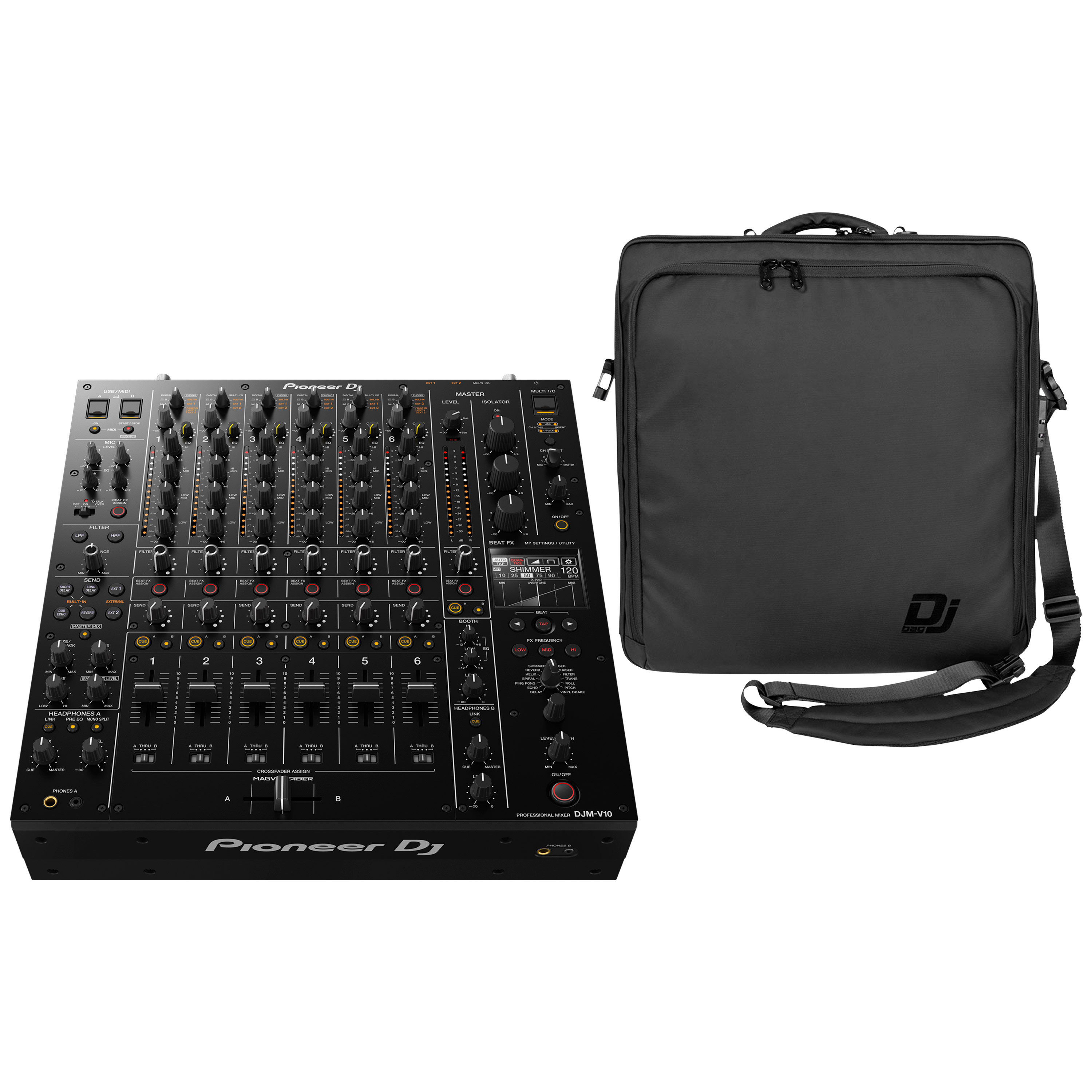 Pioneer DJ DJM-V10 + CDM-MK2 Bag