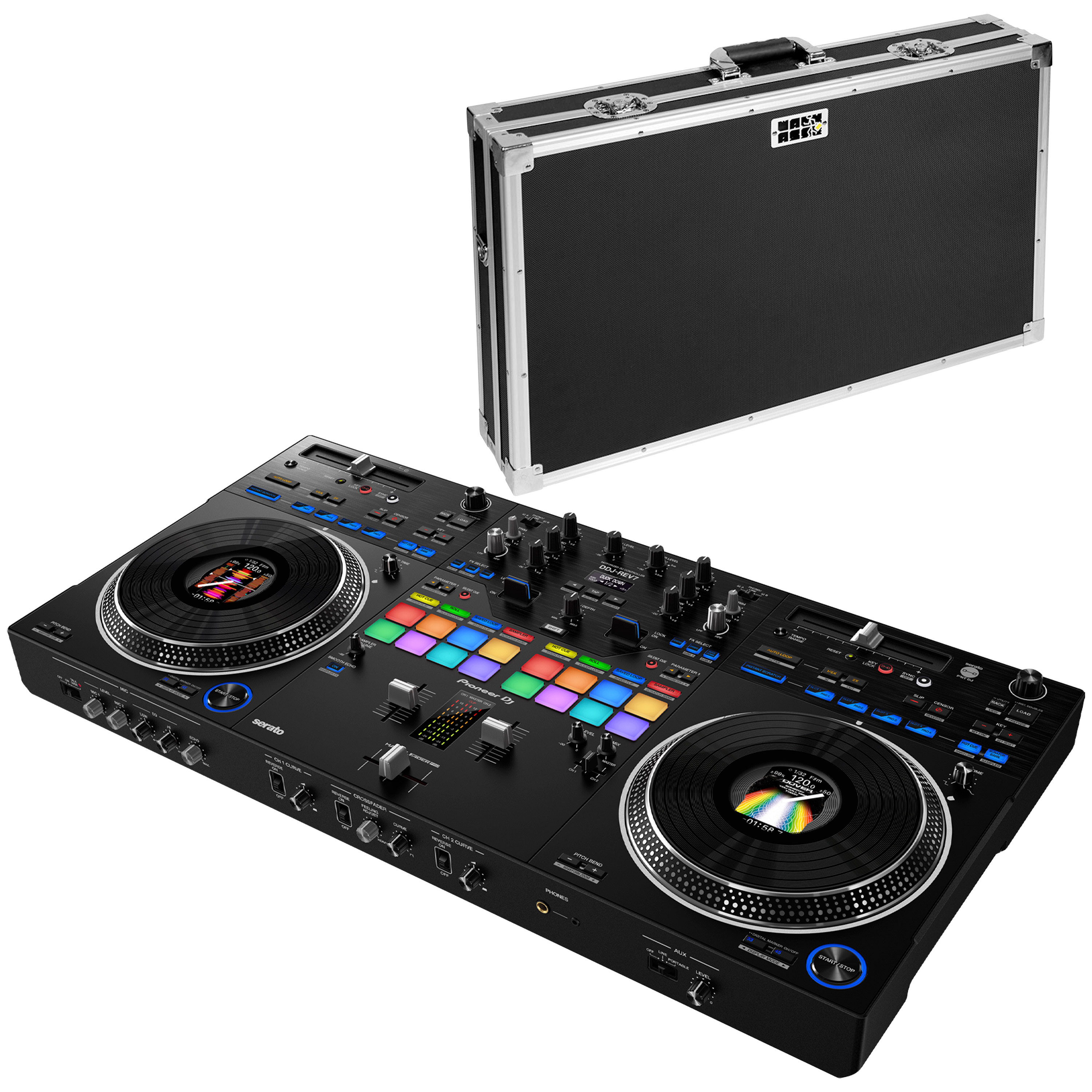 Pioneer DJ DDJ-REV7 + Flight Control Foam L GRV6 REV7 Silver