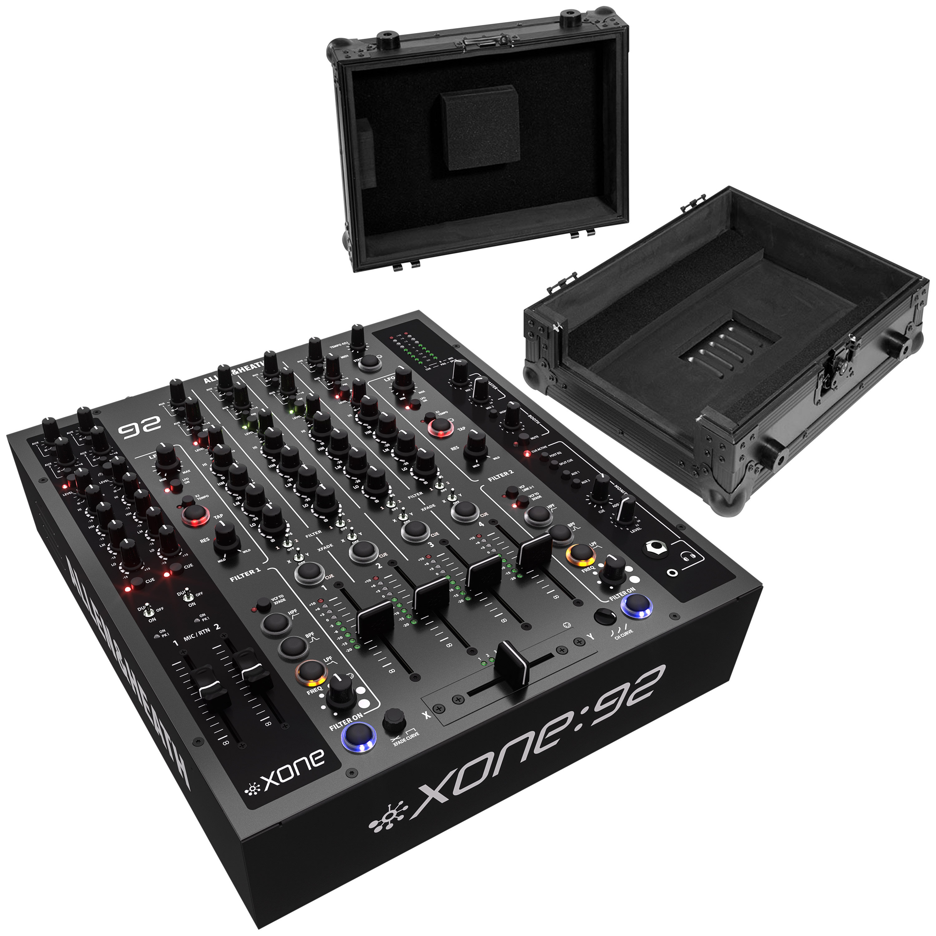 Allen & Heath Pack Xone:92 mk2 + 12" Flight Case Black
