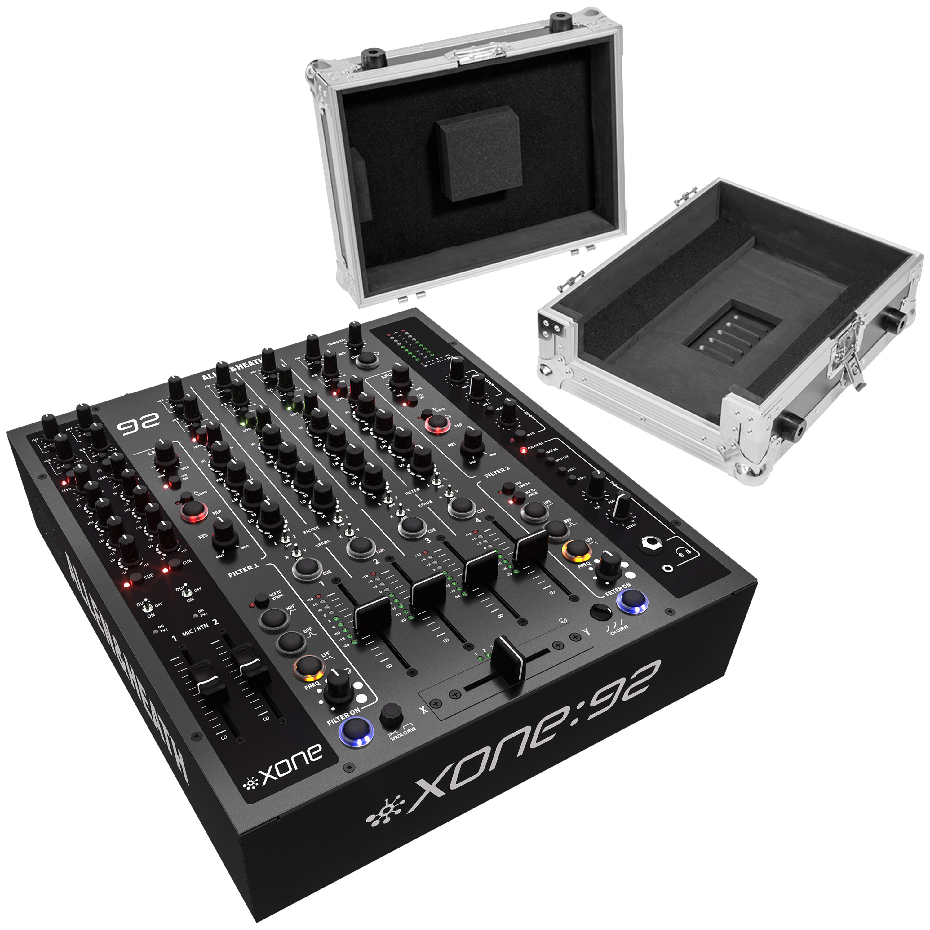 Allen & Heath Pack Xone:92 mk2 + 12" Flight Case Silver