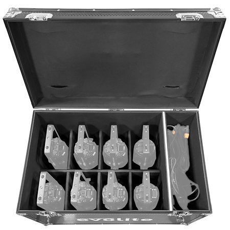 Pack PARCOB150 UV IP x 8 + Flight Case Evolite