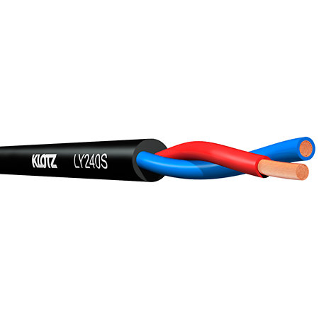 Câble d'enceinte twinaxial 2 x 4,0 mm², 100 m Klotz