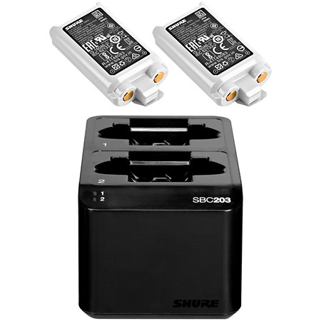 Pack 2 Batteries SB903 + Dock de Recharge Shure