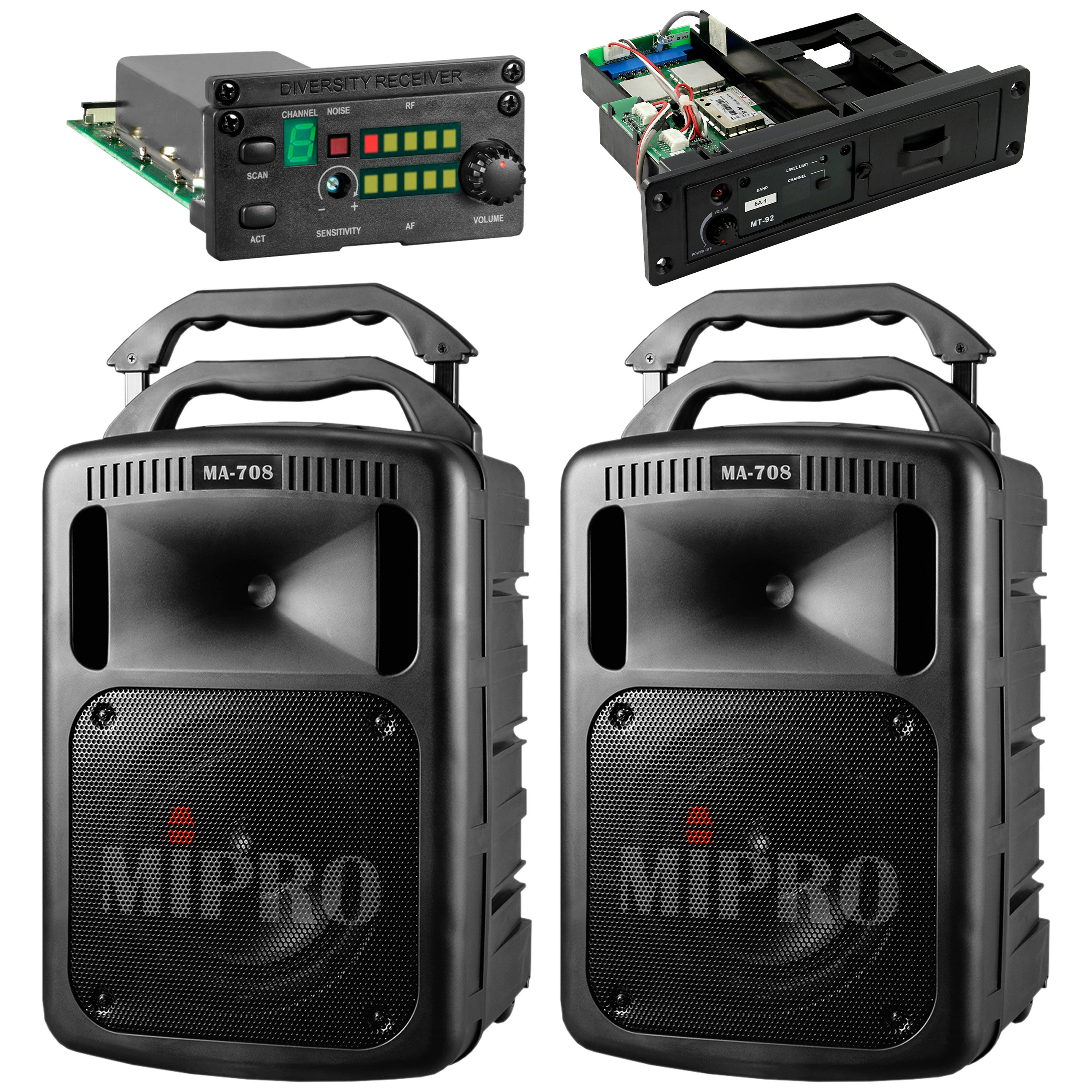 Mipro Pack MA 708B (x2) + Émetteur HF + Récepteur UHF