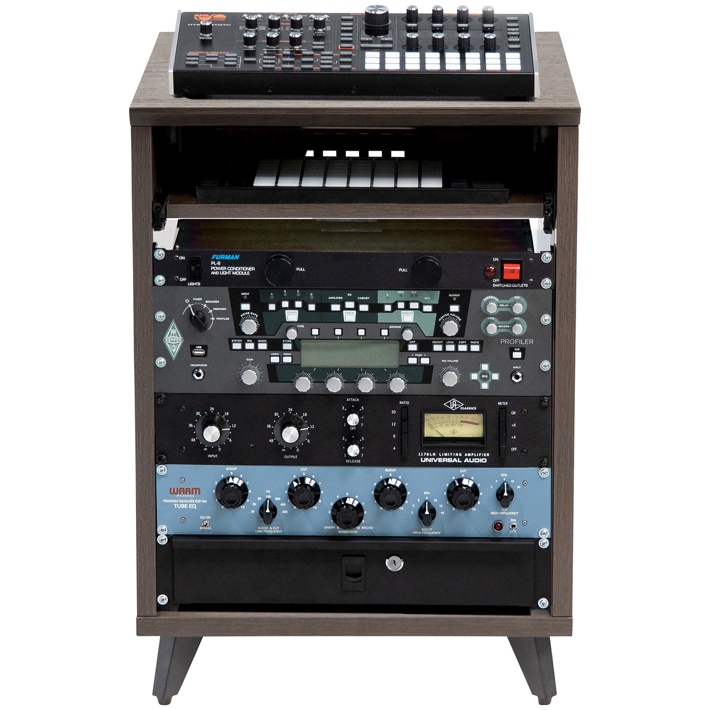 Gator Frameworks Elite Desk 10U Rack BRN