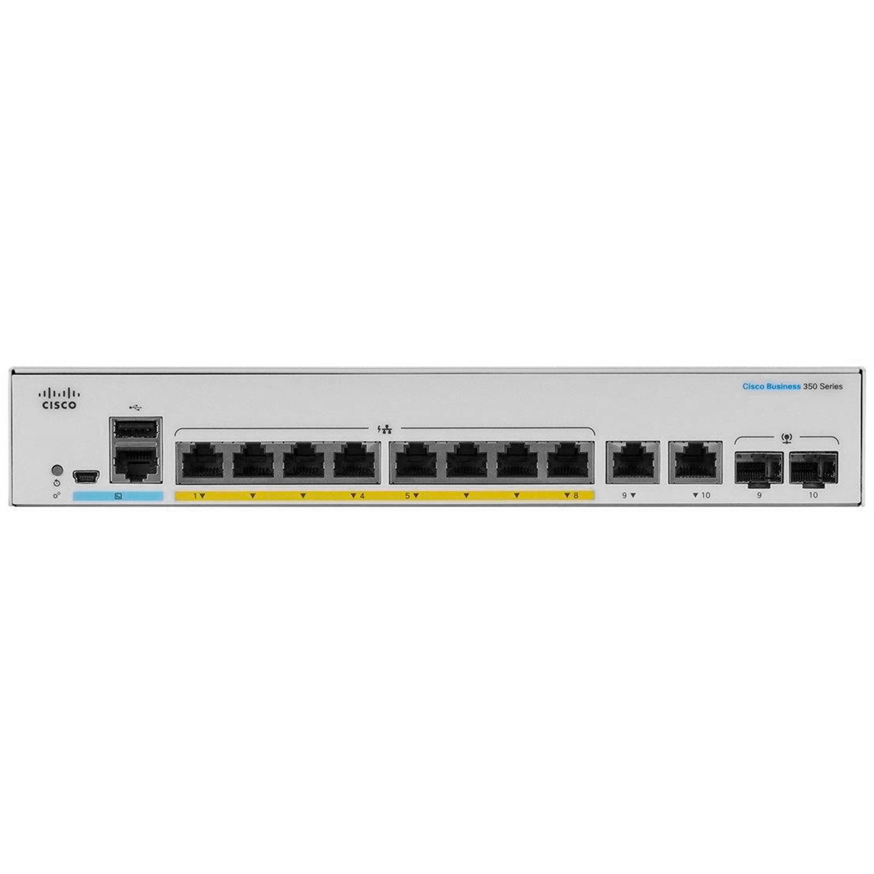 MuxLab 500995 - Switch 8 ports Gigabit POE préconfiguré (CBS350-8P-E-2G)