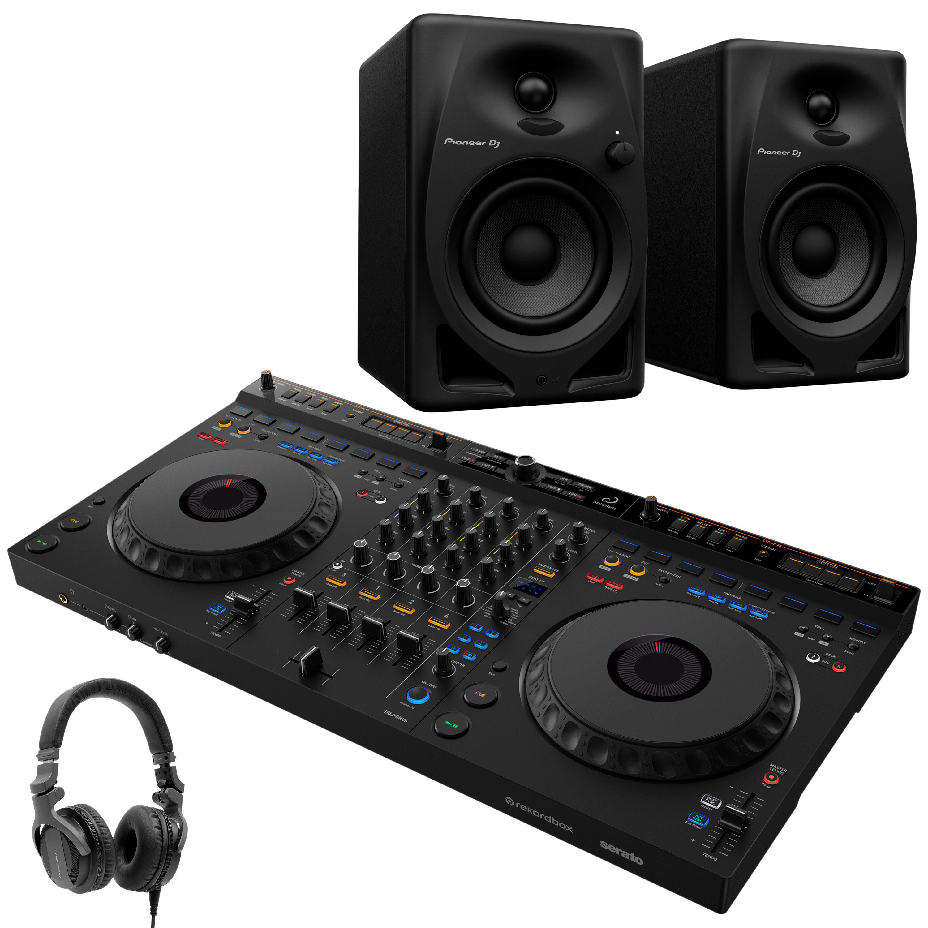 Pioneer DJ Pack DDJ-GRV6 + Enceintes + Casque