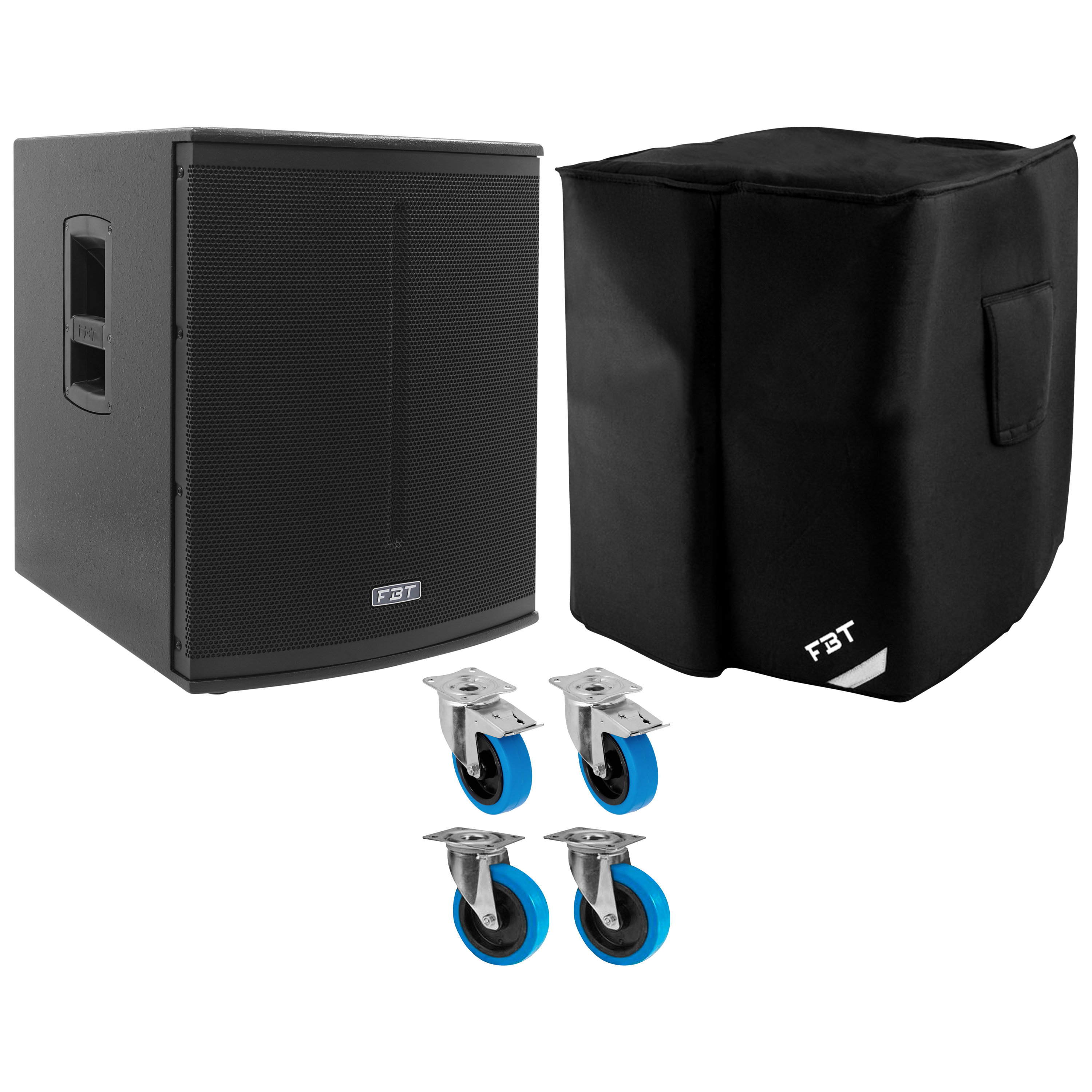 FBT Pack X-Sub 115SA + housse + roulettes