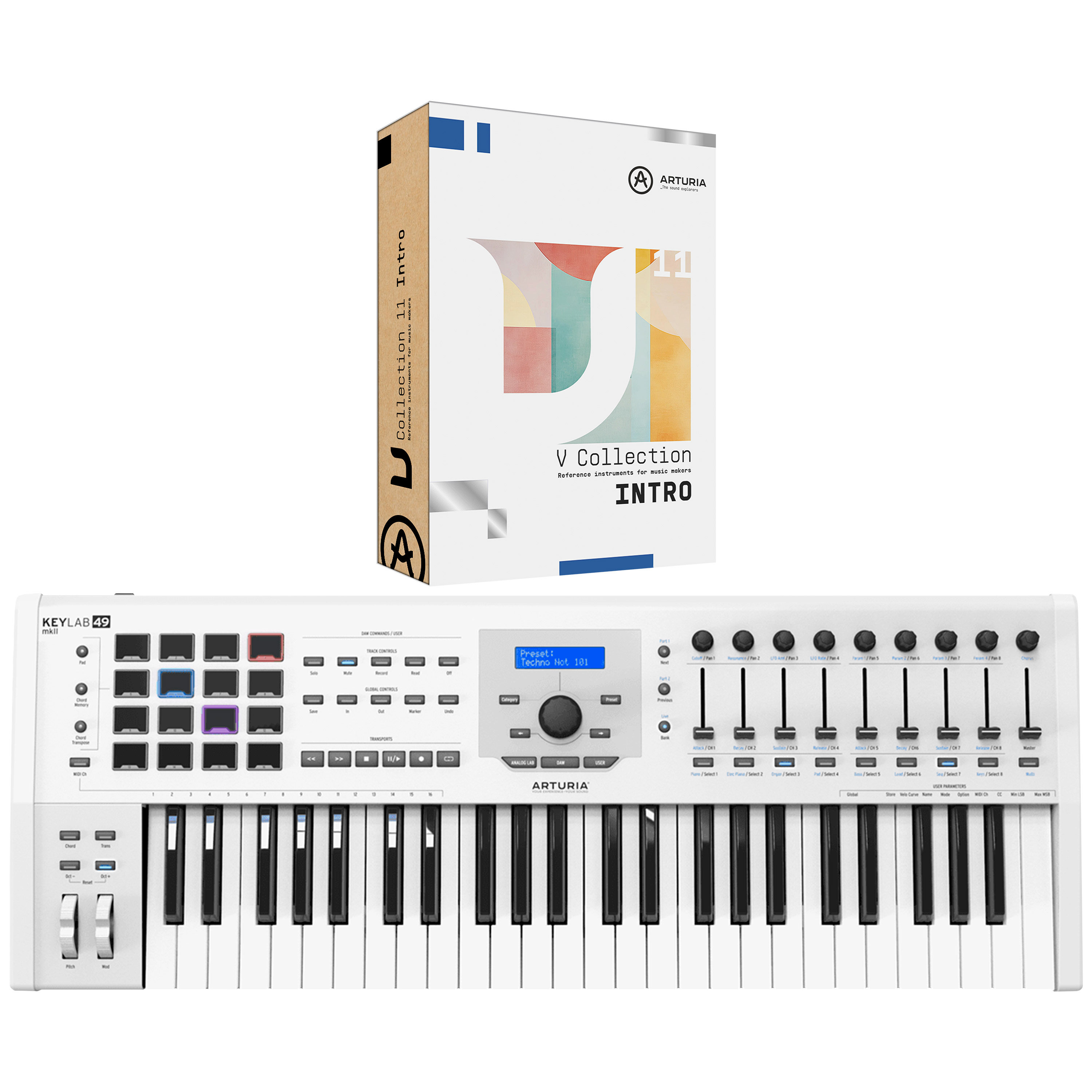 Arturia KeyLab MkII 49 White + V Collection 11 Intro