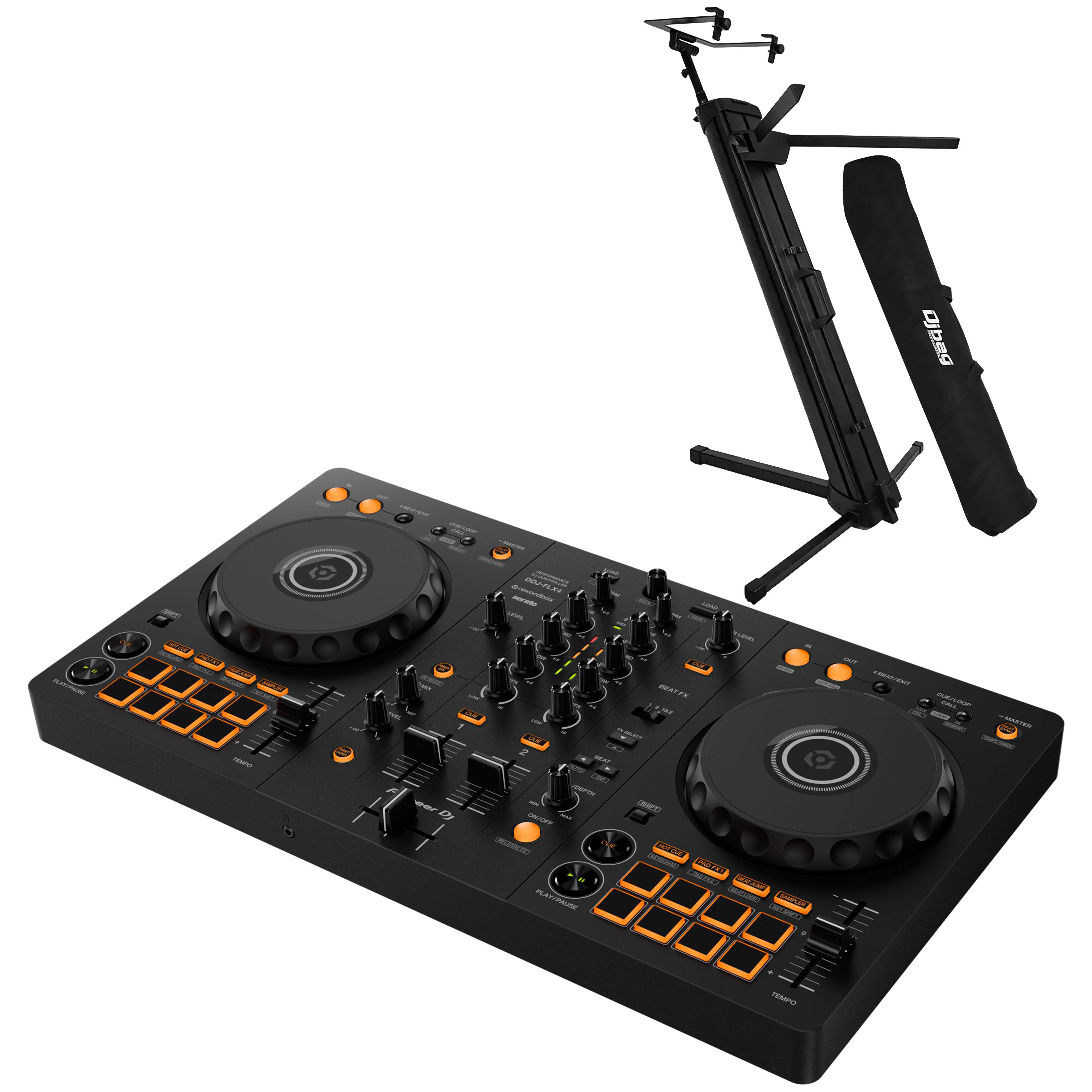 Pioneer DJ Pack DDJ-FLX4 + DJ A Booth + sac
