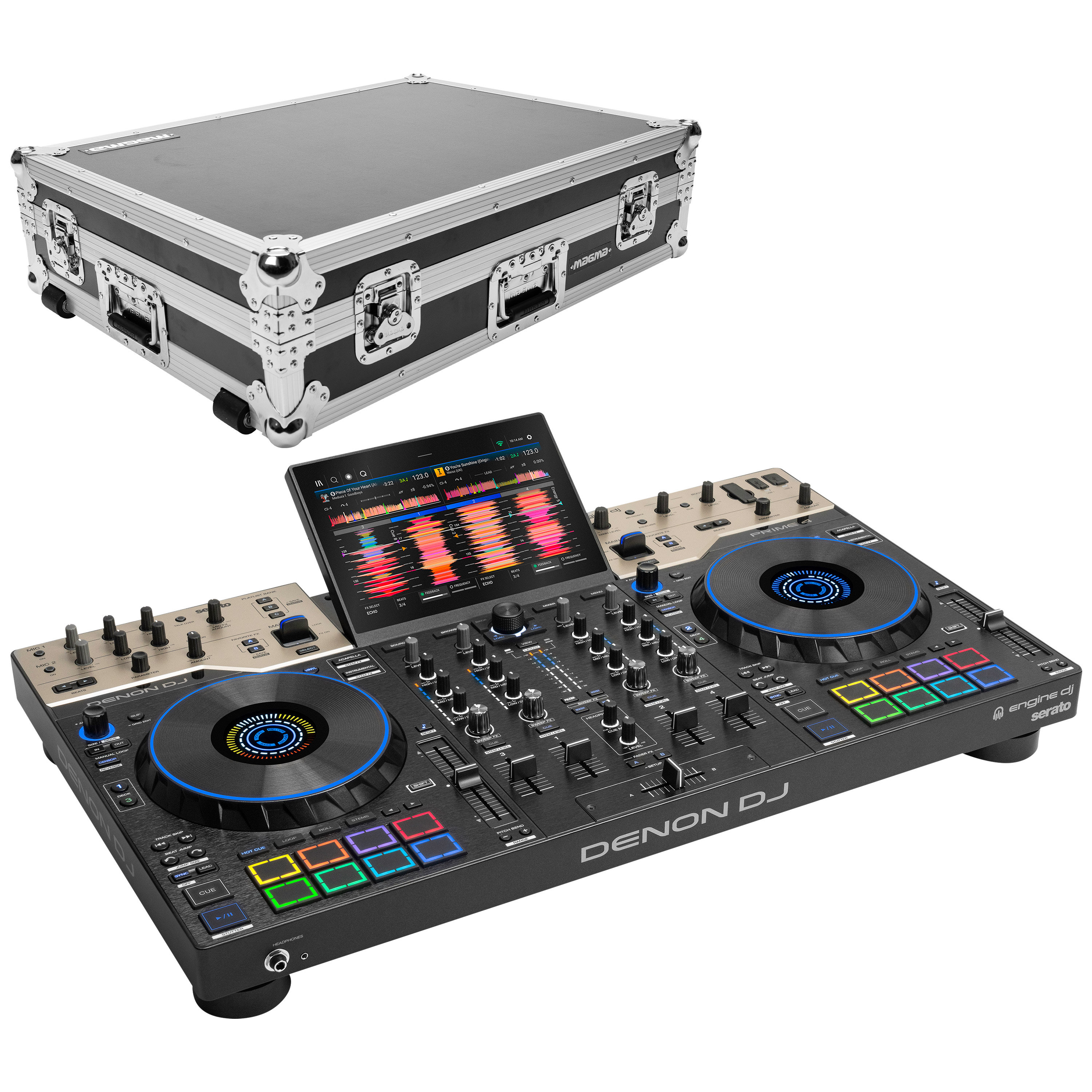 Denon DJ Pack Prime 4 G2 + DJ-Controller Case