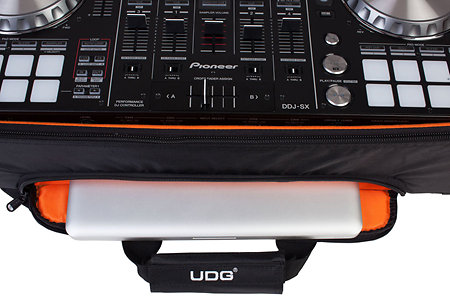 U9104 BL Ultimate Midi Controller Backpack Large Black/Orange inside MK2 UDG