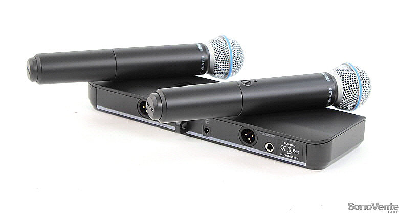 Micro HF double Shure BLX1288E-SM35-M17 avec micro main SM58 et