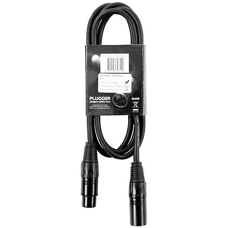 Câble DMX XLR Femelle 3b - XLR Mâle 3b 1m50 Easy Plugger