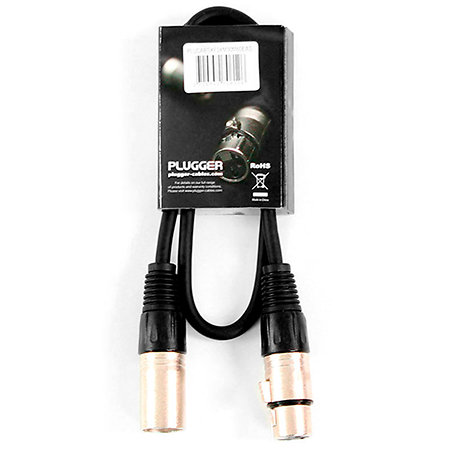 Câble XLR femelle 3b - XLR mâle 3b 0,60m Easy Plugger