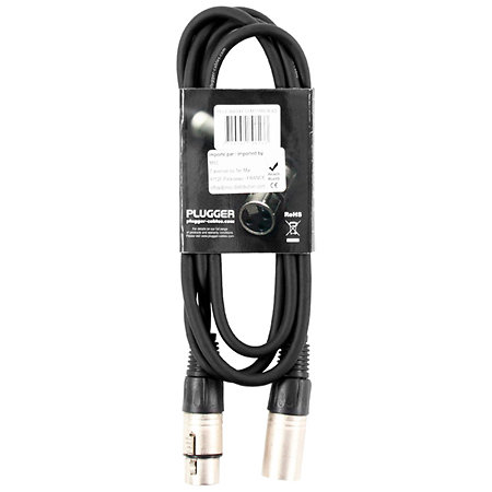 Câble XLR femelle 3b - XLR mâle 3b 1,50m Easy Plugger