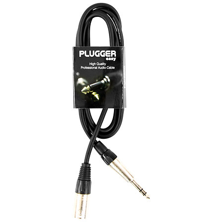 Câble XLR mâle 3b - Jack mâle stéréo 1,5m Easy Plugger