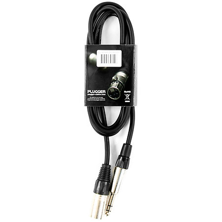 Câble XLR mâle 3b - Jack mâle stéréo 1,5m Easy Plugger