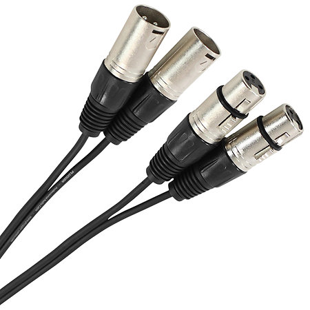 Câble Bretelle XLR Femelle 3b - XLR Mâle 3b 1.50m Easy Plugger