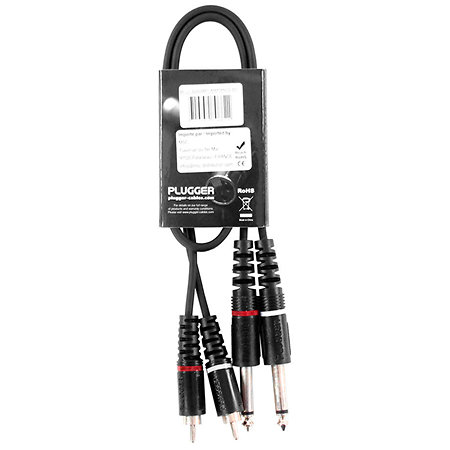 Câble Bretelle RCA Mâle - Jack Mâle Mono 0.60m Easy Plugger