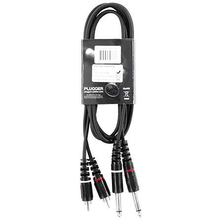 Câble Bretelle RCA Mâle - Jack Mâle Mono 1.50m Easy Plugger