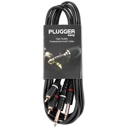 Câble Bretelle RCA Mâle - Jack Mâle Mono 3m Easy Plugger