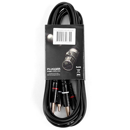 Câble Bretelle RCA Mâle - Jack Mâle Mono 3m Easy Plugger