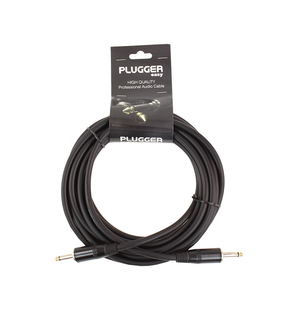 Câble Guitare Tweed Jack 6.35mm Mono - 3m - Qualité Pro - Pour Ampli, Basse, Enceinte - Plugger