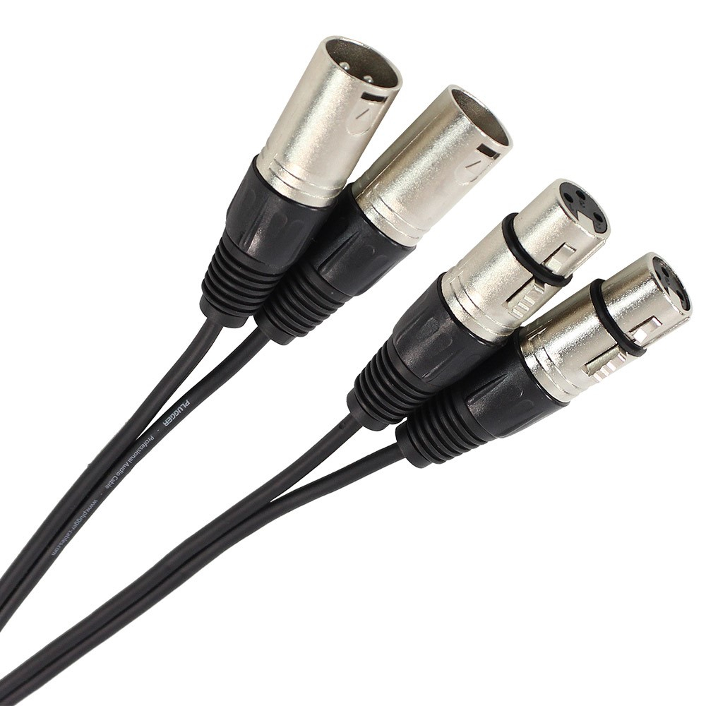 Plugger Câble Bretelle XLR mâle 3b/RCA mâle 0,60 m Noir