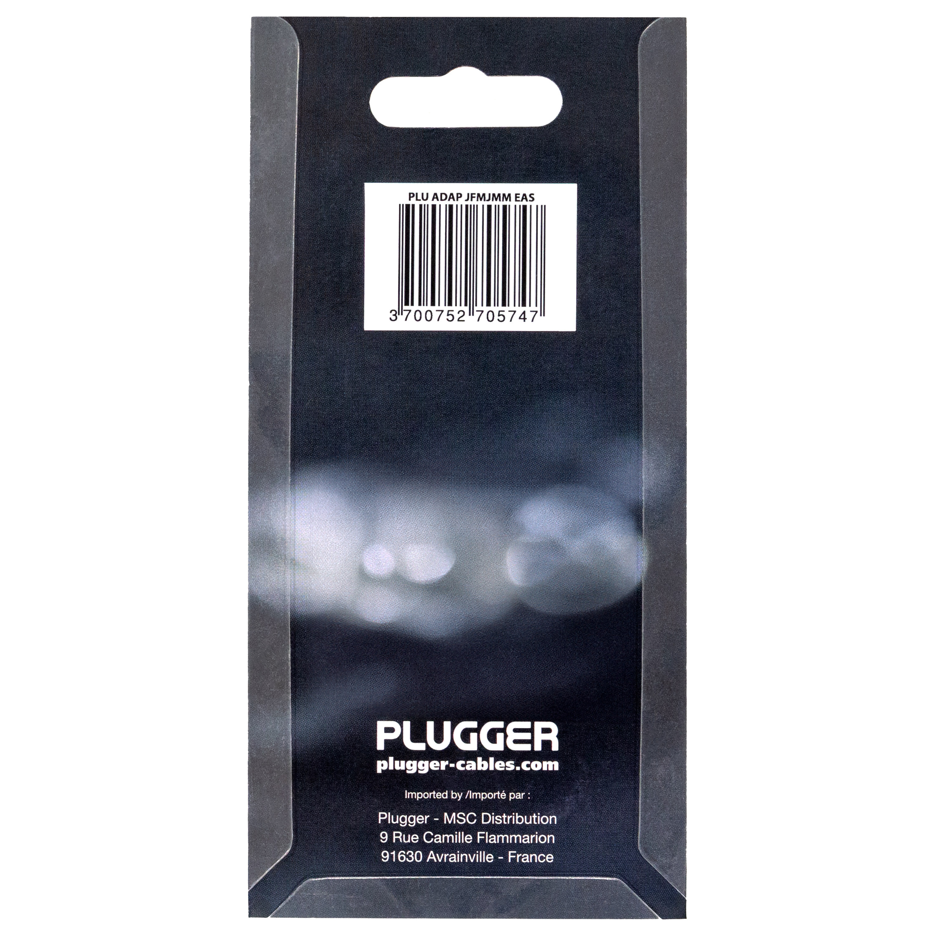 Plugger Adaptateur Jack femelle/mini mâle mono Noir PLUADAPJFMMMMEAS