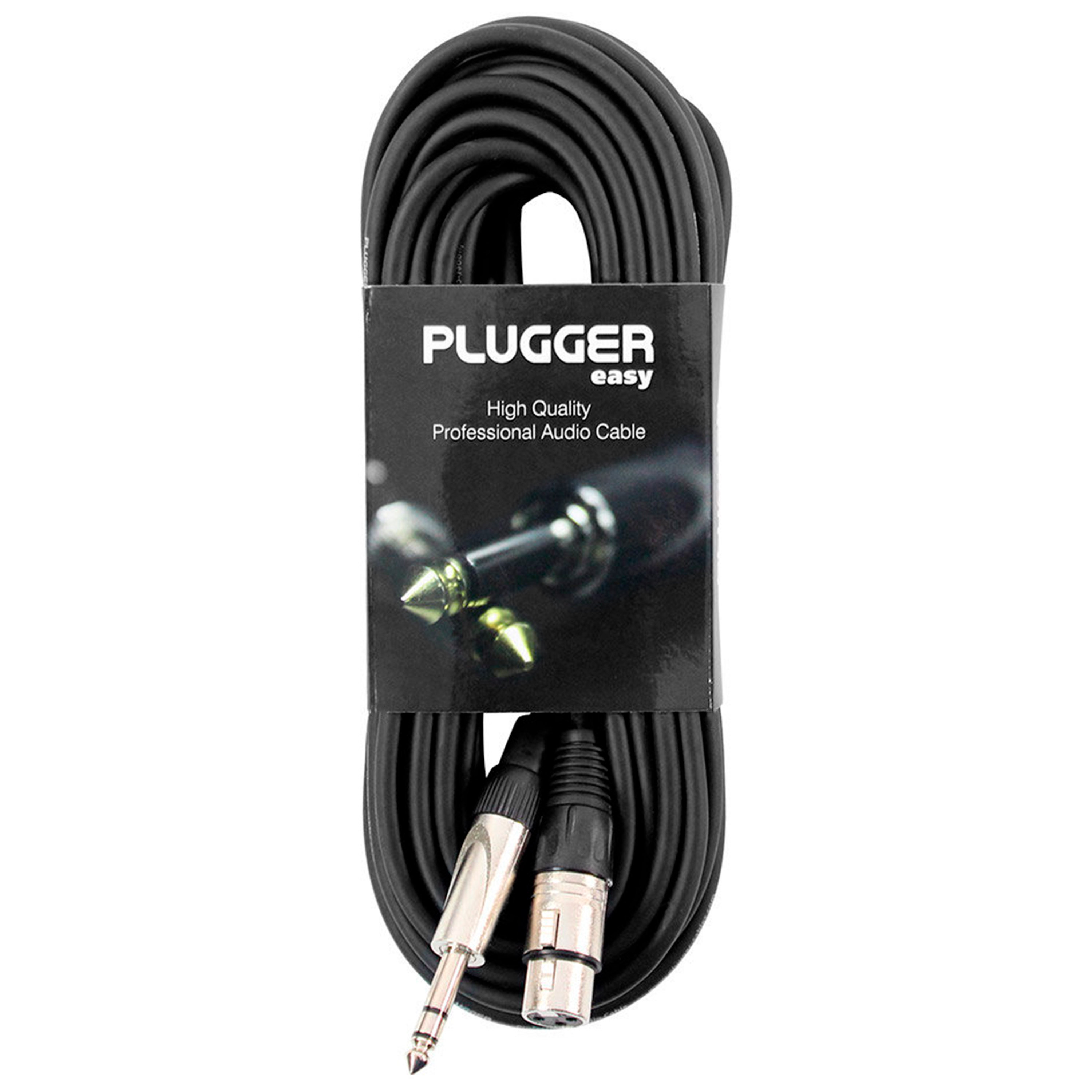 Plugger Câble XLR femelle 3b - Jack mâle stéréo 10m Easy