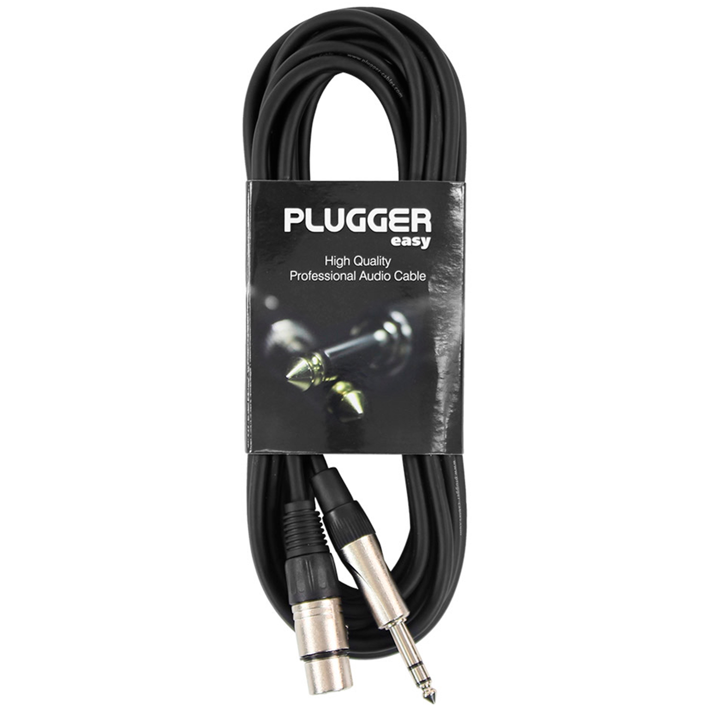 Plugger Câble XLR femelle - Jack mâle stéréo 6m Easy
